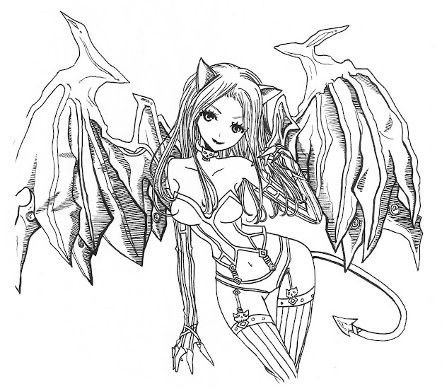 Demon Coloring Pages For Adults  Sexy Coloring Pages Amp Pictures Imagixs   Fairy Coloring Pagesadult 