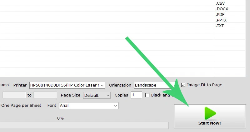 5. After that, you can adjust the printing order.     6. Finally, to start printing documents, click on the “Start Processing” button.