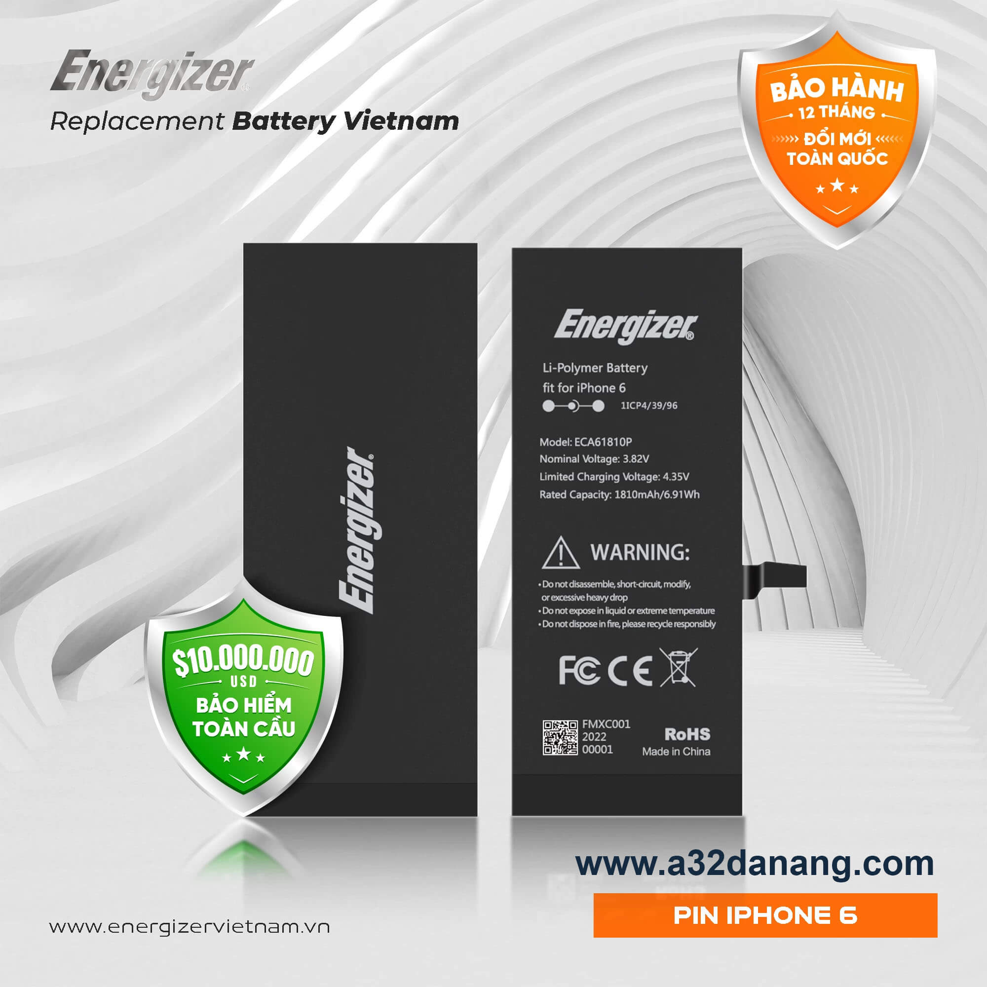 Giới thiệu về Pin Energizer Iphone 6 - ECA61810P