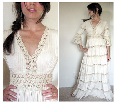 White Crochet Wedding Dress