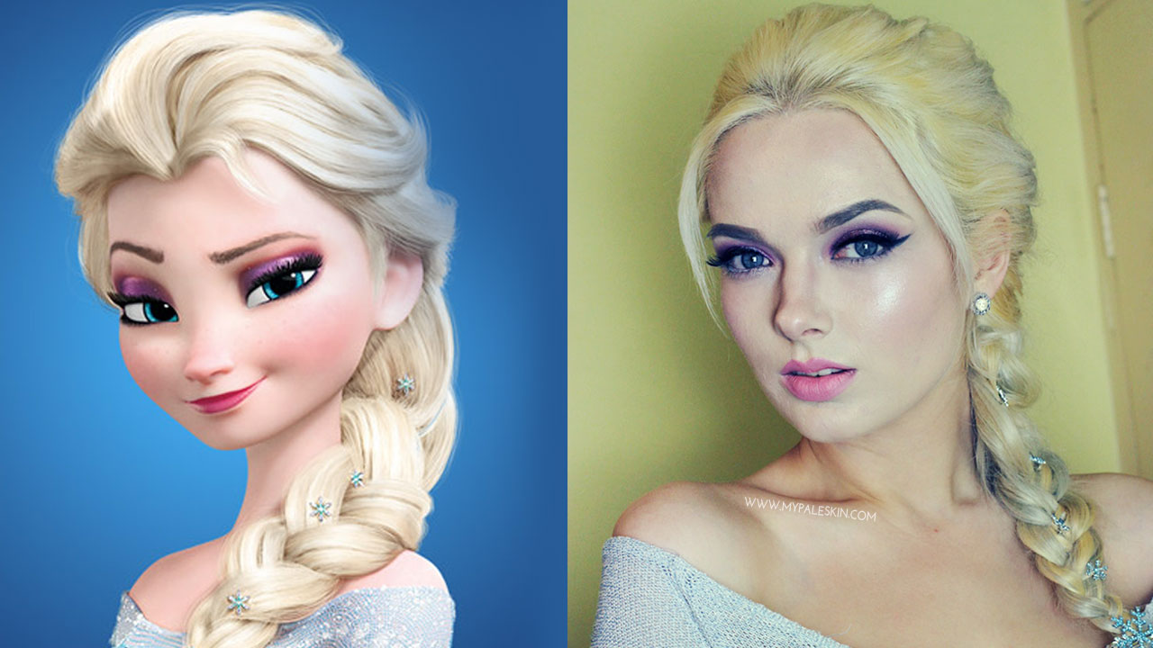 My Pale Skin Disneys Frozen Elsa Make Up Tutorial