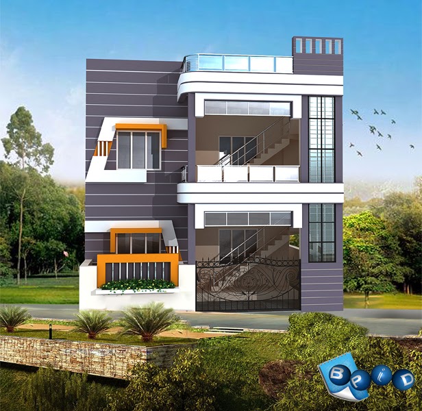 Front Elevation Of A Modern Apartments  Joy Studio Design 