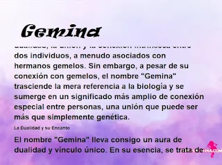 significado del nombre Gemina