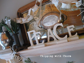 Chipping wityh Charm...Fussy Christmas Mantel 2012...http://chippingwithcharm.blogspot.com/