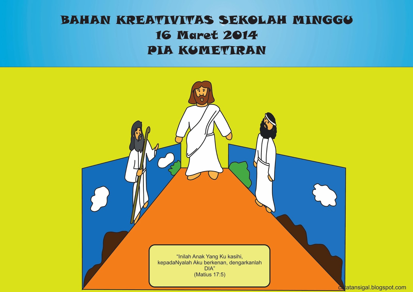 Catatan SiGal: Bahan Kreativitas Sekolah Minggu "Yesus 