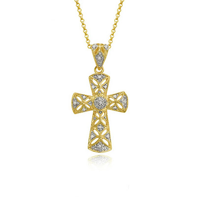 gold pendants for women. Gold diamond cross pendants