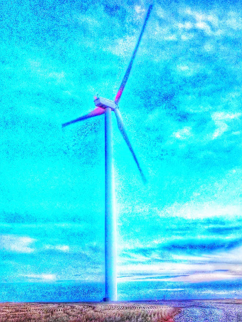 Untitled 12 Oklahoma Windmill at Friday Night Art #fridaynightart #windpowerart 