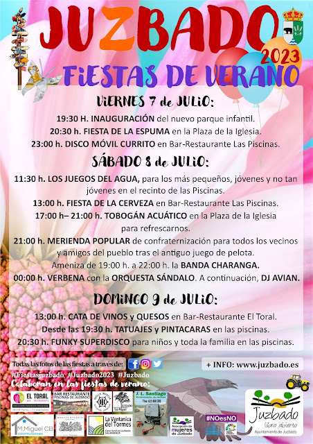 Fiestas de Juzbado,Fiestas de Verano, Julio,verano en Juzbado,2023, Orquesta Sándalo,