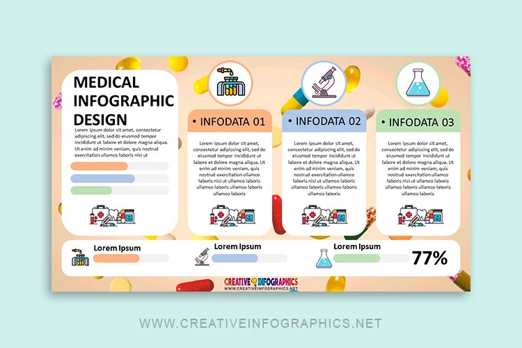 Infographic template healthcare