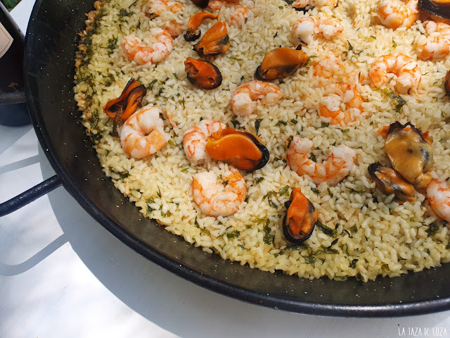 Arroz casero hecho en paella