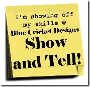 Show and Tell @ Blue Cricket Designs (on Wednesdays)