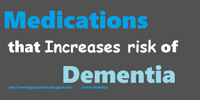 Medications that Increases risk of Dementia
