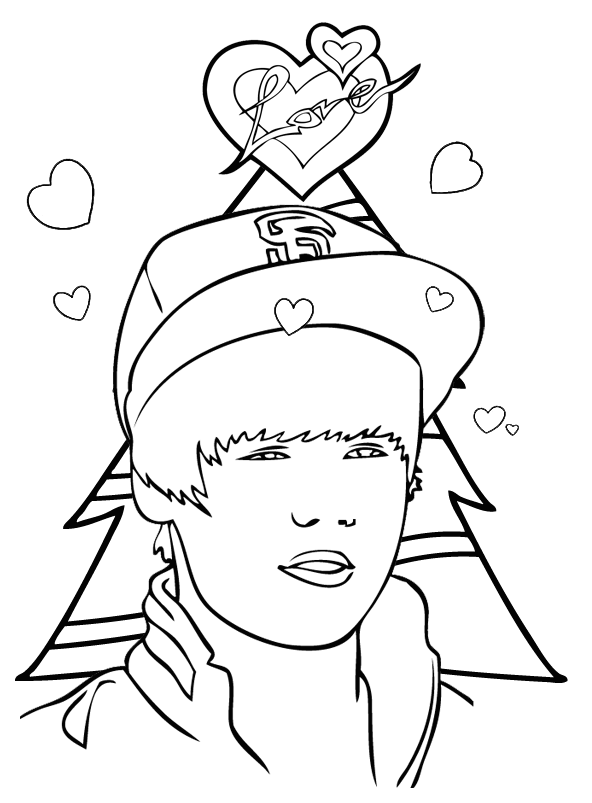 Justin Bieber: Justin Bieber Colouring Pages