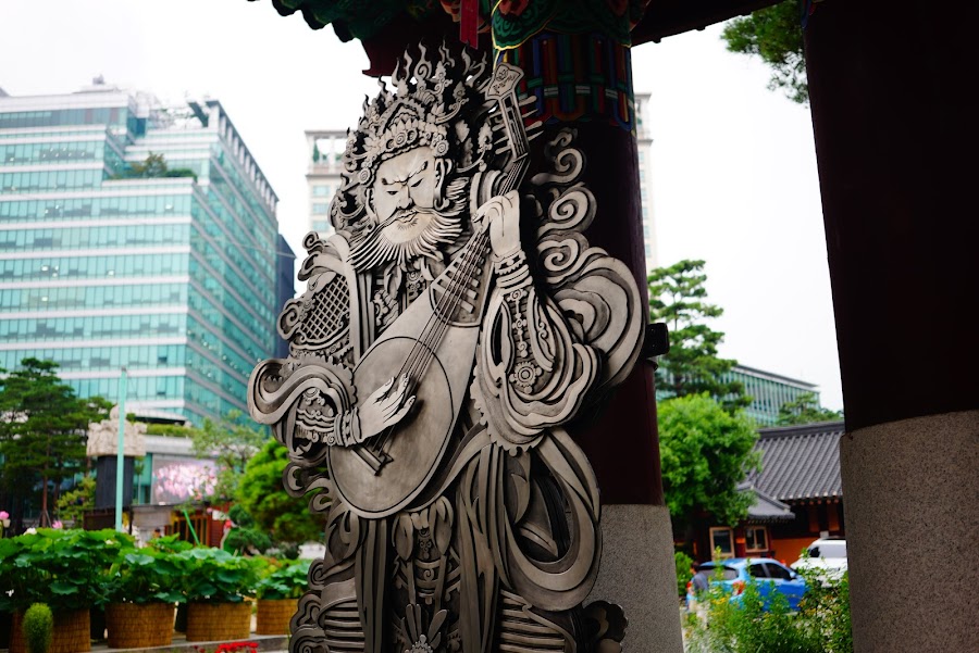 Lotus flower festival in Jogyesa buddhist temple in Seoul