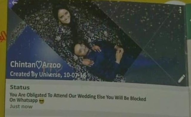 Gujarati Couple Designs WhatsApp-Style Invitation Card For Their Wedding. See Pics