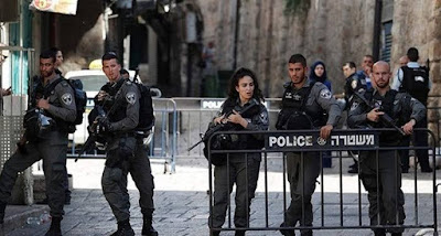 Gambar Polisi Israel berjaga di seputaran Yerusalem