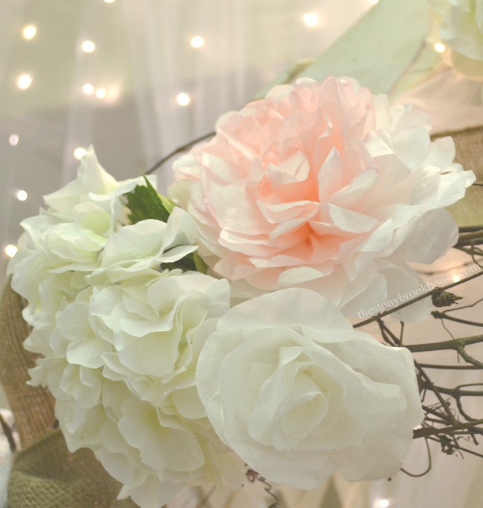 Coffee Filter Peony mixed with flowers