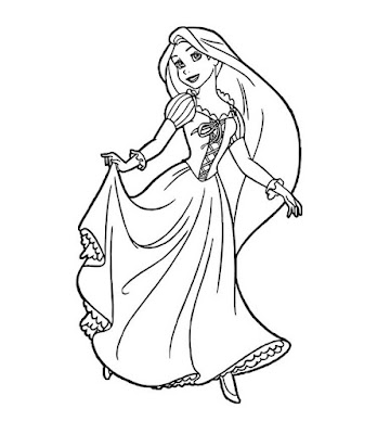 Desenhos de Rapunzel para colorir