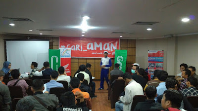 Astra Motor Pontianak Kampanyekan #Cari_aman ke Para Driver Grab Bike