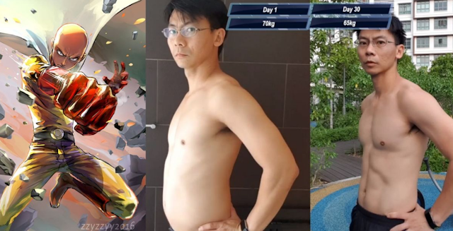 Berkat Kartun One Punch Man, Pria Singapura ini Sukses Diet dan Bentuk Badan Jadi Atletis. Mantul!