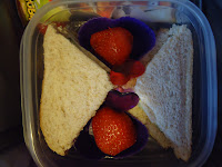 Sandwich and Strawberries