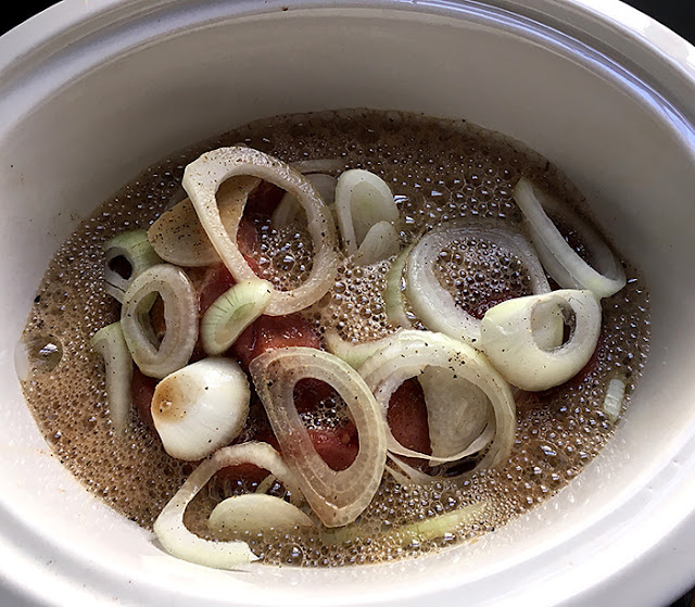 Pork roast with root beer.