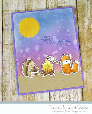 Let's Toast to Your Birthday card-designed by Lori Tecler/Inking Aloud-stamps and dies from Lawn Fawn