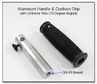 CP1104E: Aluminum Handle and Cushion Grip with Umbrella Hole (10 Degree Angled)