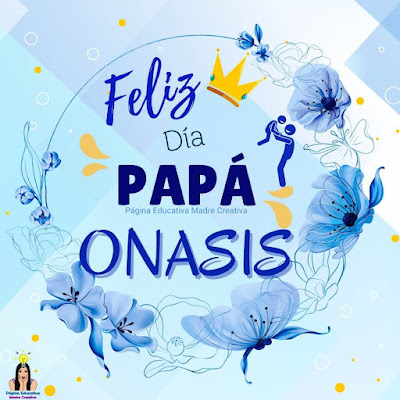 Solapín Feliz Día del Padre - Nombre Onasis para imprimir gratis