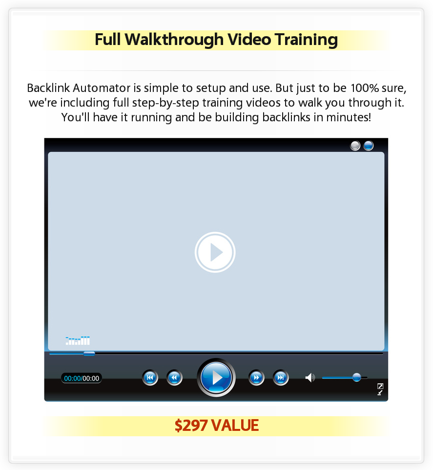 Backlink Automator Video Trainning