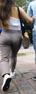 Bonita chava mexicana pantalón apretado tanga marcada