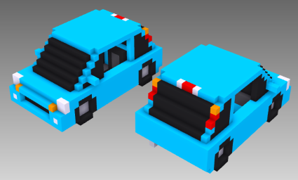 voxel car microcar electric city car