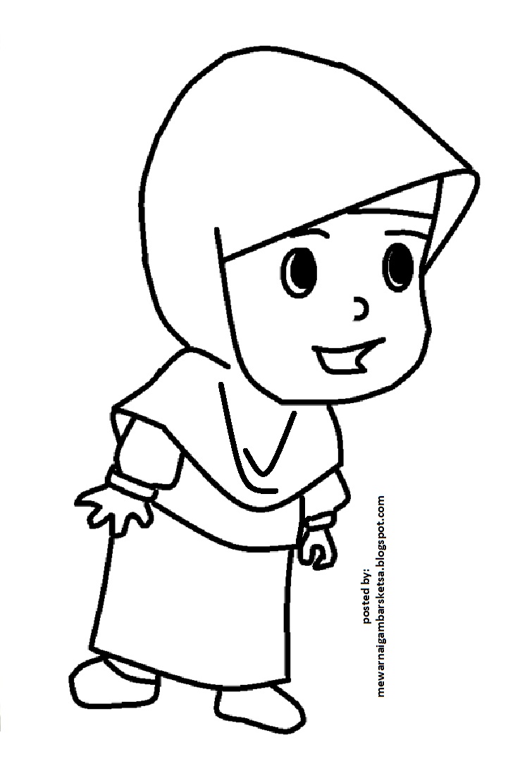  Gambar Kartun Muslimah Mengaji  Gambar  Kartun 