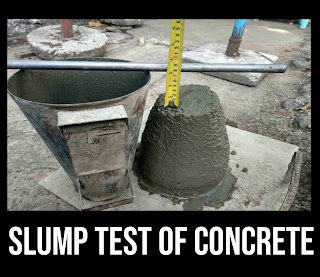Slump test of concrete