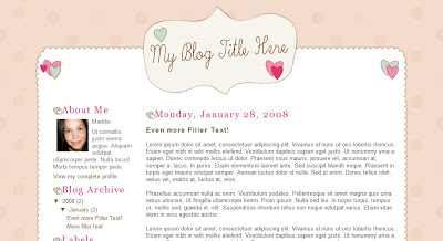 Quirky Valentine Template Blogger