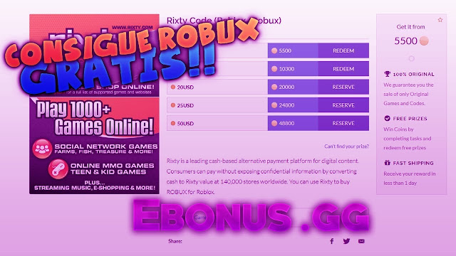 Robux Gratis 5 - como ganar robux con ebonus