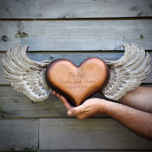 winged heart urn for ashes