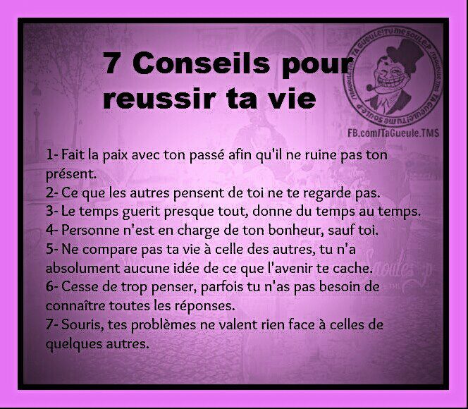 Simple, vrai mais Ã” combien difficile Ã  appliquer au quotidien!