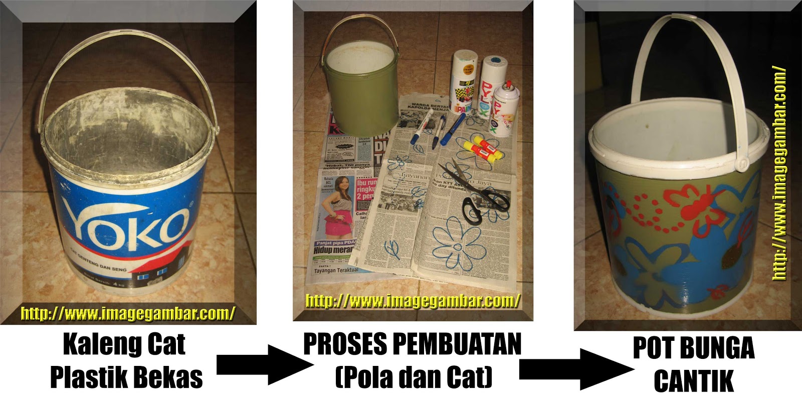 Image Gambar Untuk Semua Daur Ulang Kaleng Plastik Cat Bekas