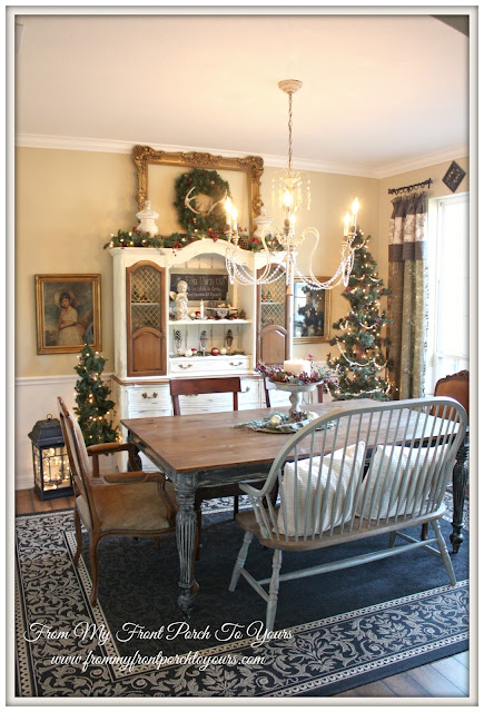 French Farmhouse-French Country- Christmas- Dining Room-From My Front Porch To Yours