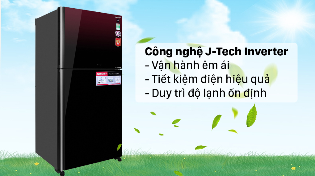 Tủ lạnh Sharp Inverter 520 lít SJ-XP570PG-MR - Công nghệ J-Tech Inverter