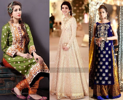 Latest fancy dresses for Pakistani and Indian ladies