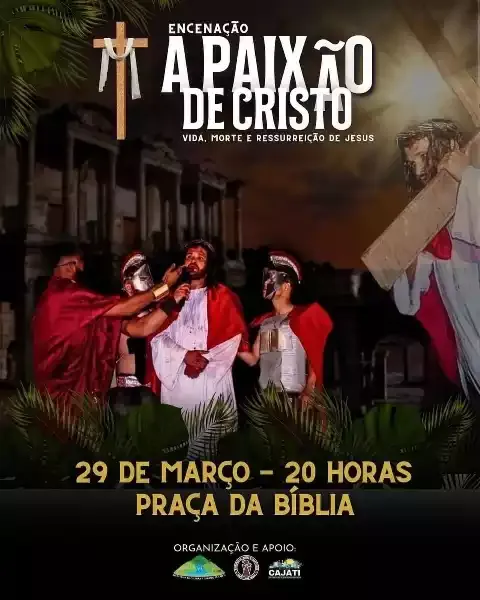 Vem aí mais um espetáculo da paixão de cristo na praça da bíblia em Cajati