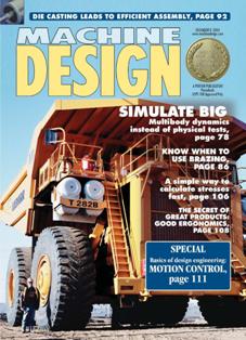 Machine Design...by engineers for engineers 2004-23 - 9 December 2004 | ISSN 0024-9114 | PDF HQ | Mensile | Professionisti | Meccanica | Computer Graphics | Software | Materiali
Machine Design continues 80 years of engineering leadership by serving the design engineering function in the original equipment market and key processing industries. Our audience is engaged in any part of the design engineering function and has purchasing authority over engineering/design of products and components.