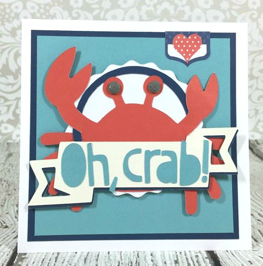 Cricut Artistry Oh, Crab! card