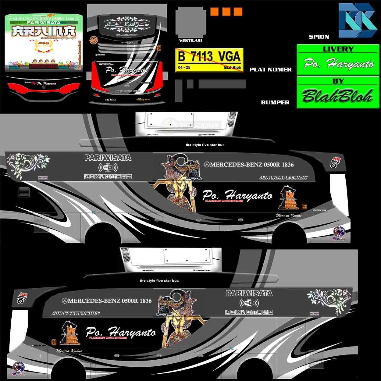 livery bussid sdd gunung harta