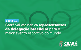 Ceará é o único estado do NE a operacionalizar vacinação de atletas olímpicos
