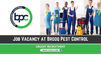 Brooq Pest Control Dubai Hiring Staff Urgent Recruitment