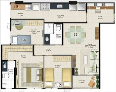 denah rumah minimalis 3 kamar luas