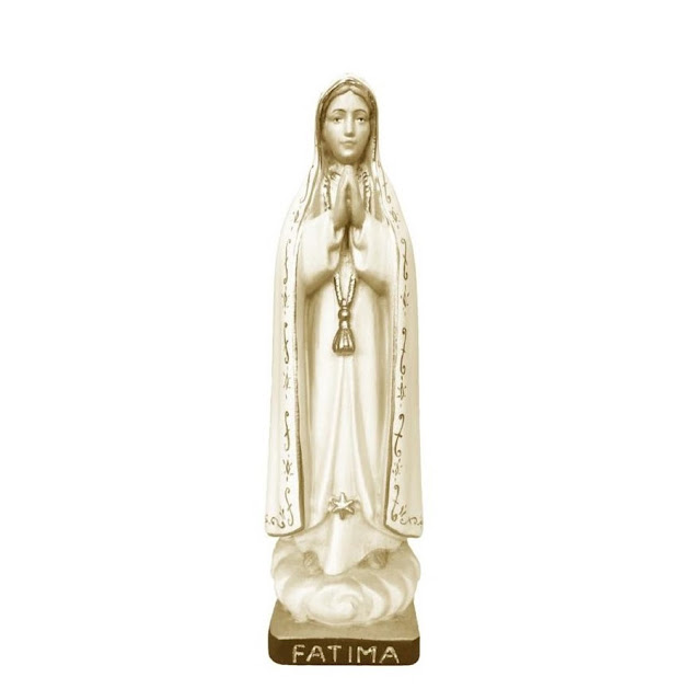 Madonna di Fatima in legno intagliato